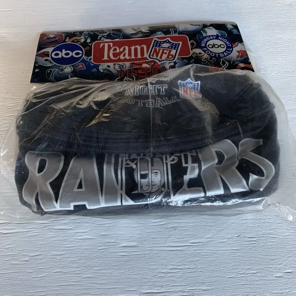 Vintage New Monday Night NFL Raiders Team Logo Travel Pack Fanny Pack